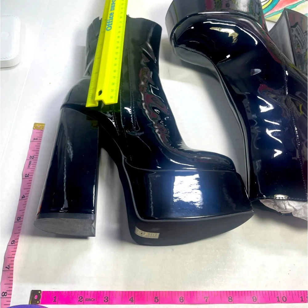 BNIB JEFFREY CAMPBELL WIDOW PATENT LEATHER PLATFORMS 6M